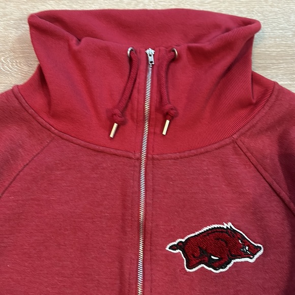 Colosseum Athletics Arkansas Razorbacks Ladies Full Zip Fleece Jacket - Picture 2 of 8